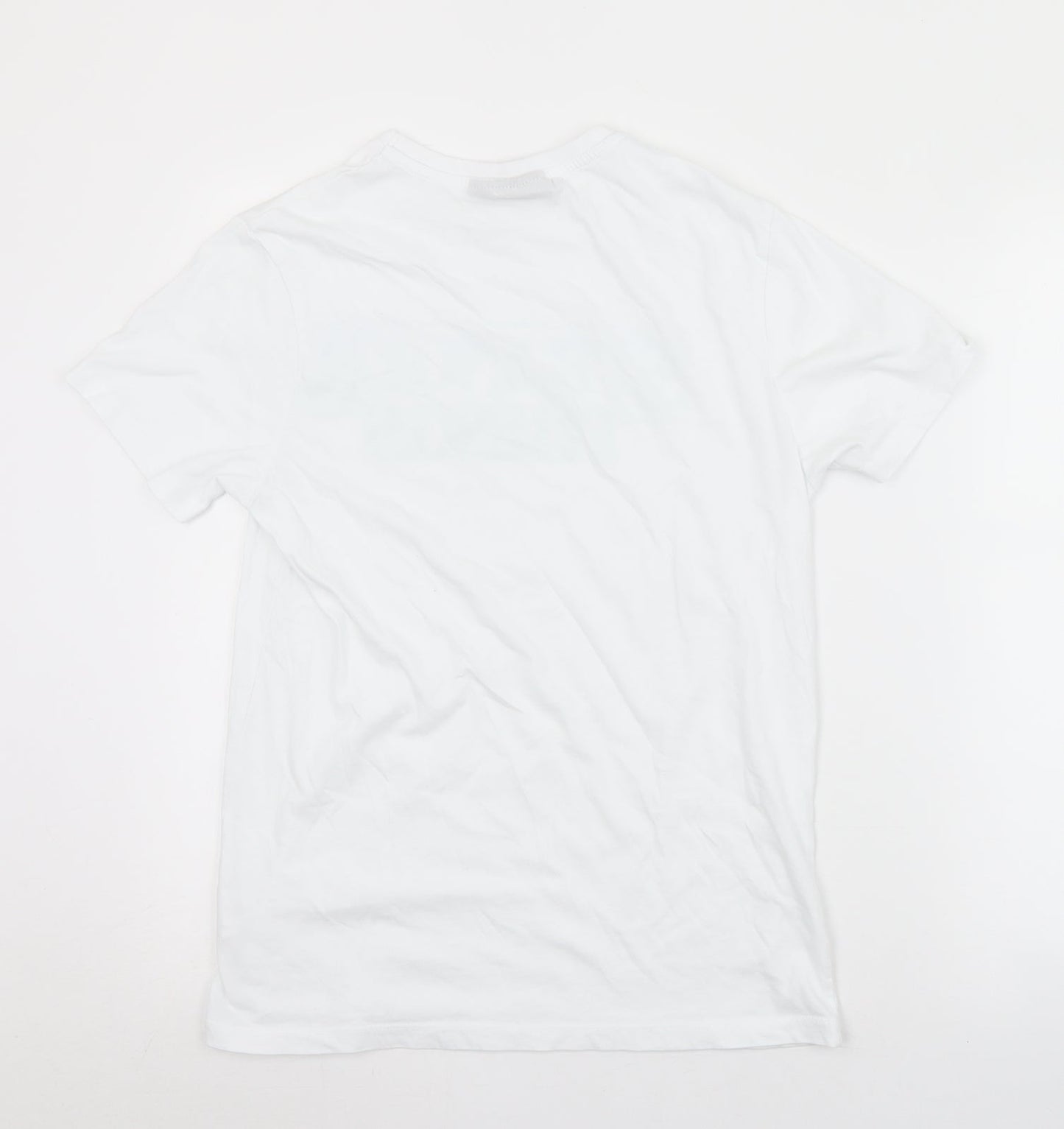 Primark Womens White  Cotton Basic T-Shirt Size S Crew Neck - Stranger Things