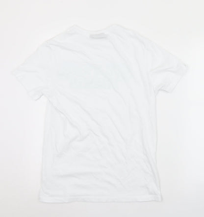 Primark Womens White  Cotton Basic T-Shirt Size S Crew Neck - Stranger Things