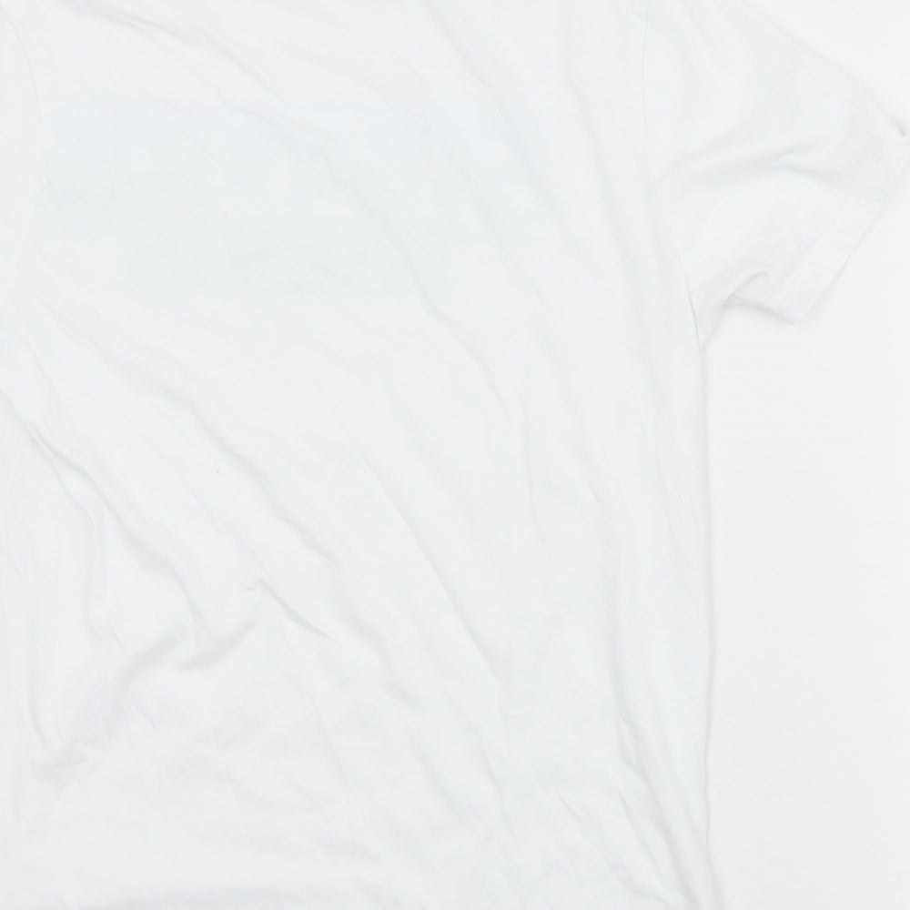 Primark Womens White  Cotton Basic T-Shirt Size S Crew Neck - Stranger Things