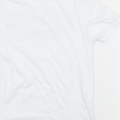 Primark Womens White  Cotton Basic T-Shirt Size S Crew Neck - Stranger Things