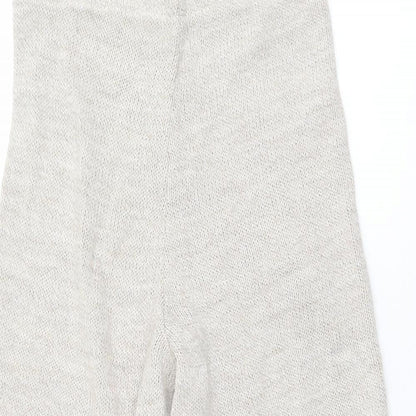 Womens UK Size S Preworn Regular Fit Cropped Beige Trousers