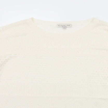 F&F Womens Ivory Crew Neck  Acrylic Pullover Jumper Size 18