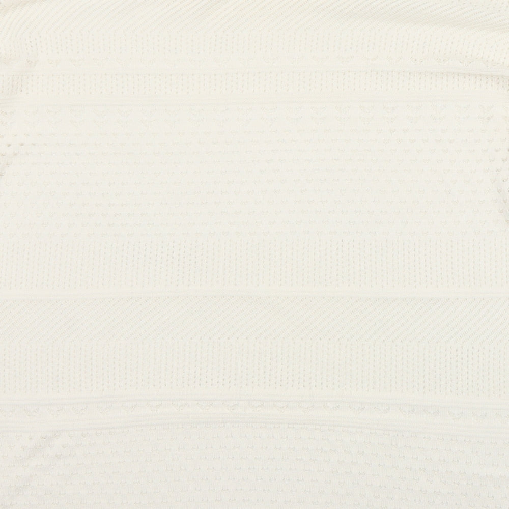 F&F Womens Ivory Crew Neck  Acrylic Pullover Jumper Size 18