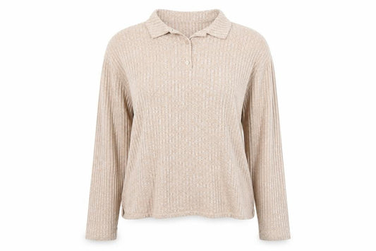 ASOS Womens Beige Collared  Viscose Pullover Jumper Size 8