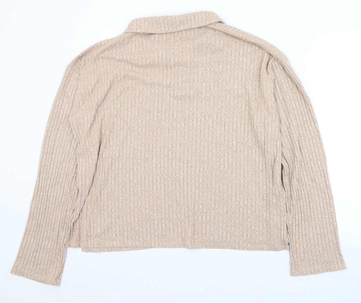 ASOS Womens Beige Collared  Viscose Pullover Jumper Size 8