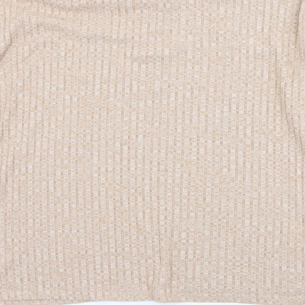 ASOS Womens Beige Collared  Viscose Pullover Jumper Size 8