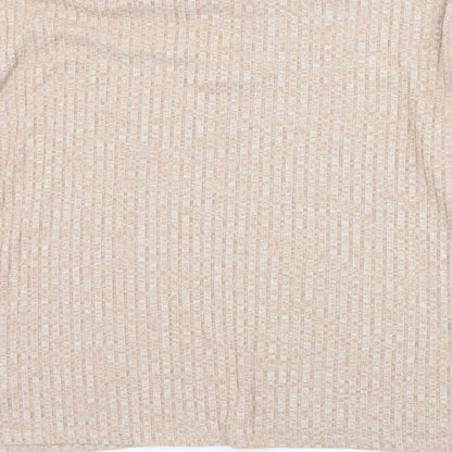 ASOS Womens Beige Collared  Viscose Pullover Jumper Size 8