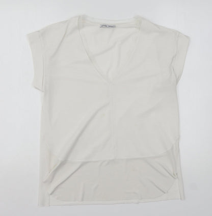 Womens UK Size S Zara White Basic Blouse