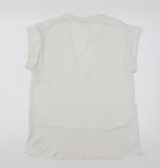Womens UK Size S Zara White Basic Blouse