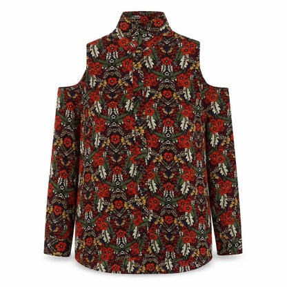 Glamorous Womens Multicoloured Floral Polyester Basic Button-Up Size 6 Collared