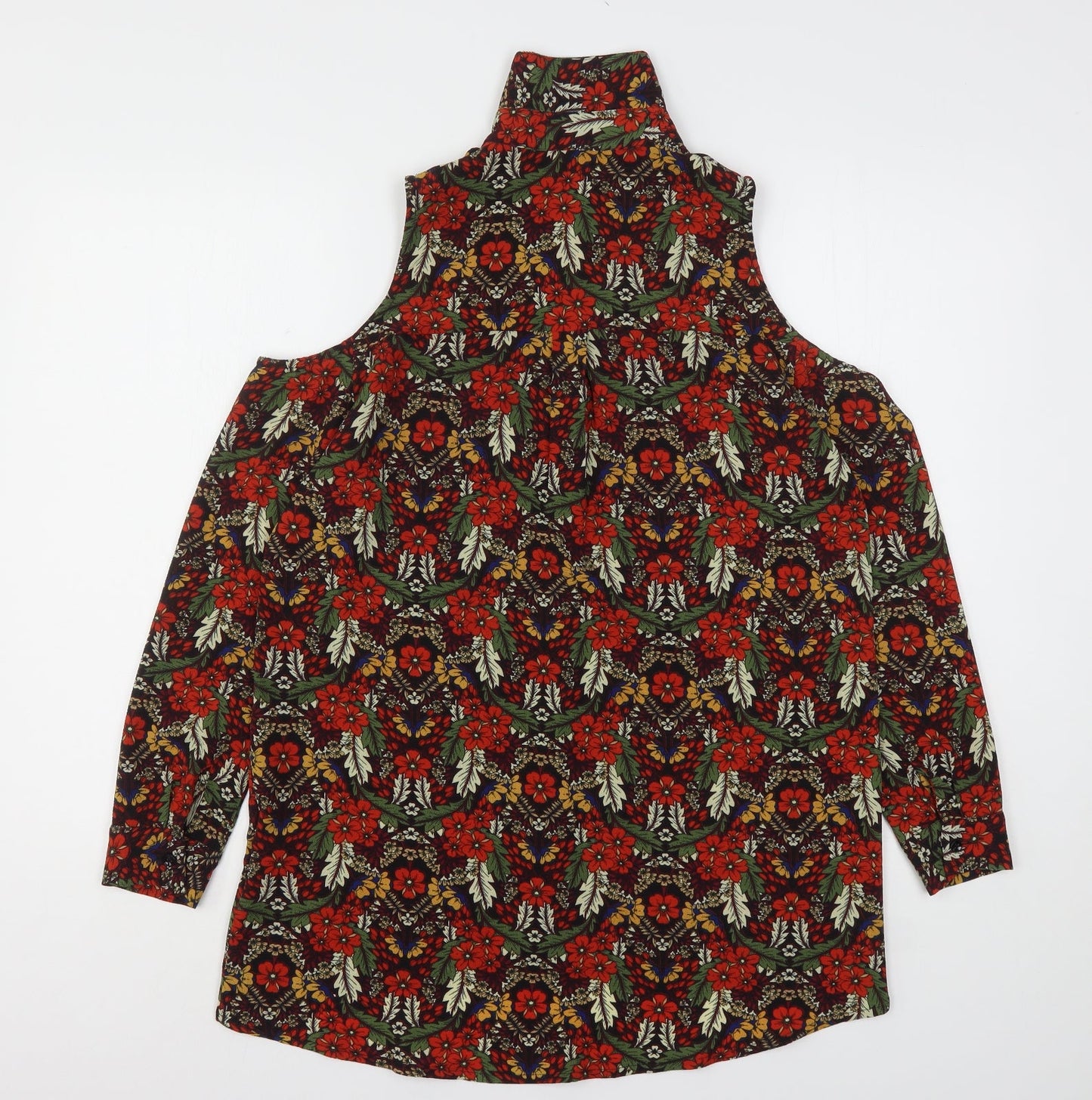 Glamorous Womens Multicoloured Floral Polyester Basic Button-Up Size 6 Collared