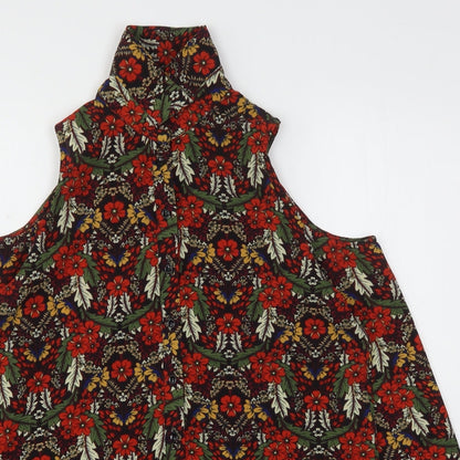 Glamorous Womens Multicoloured Floral Polyester Basic Button-Up Size 6 Collared