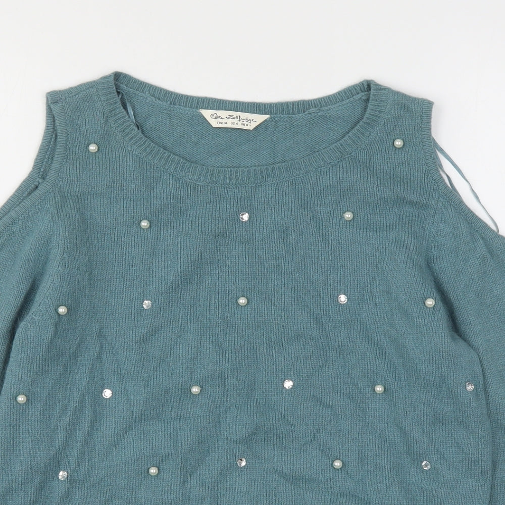 Womens UK Size 8 Miss Selfridge Green Pullover Jumper