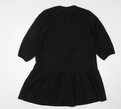 Primark Womens Black  Cotton A-Line  Size 10  Round Neck