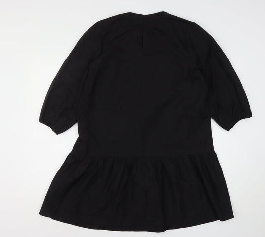 Primark Womens Black  Cotton A-Line  Size 10  Round Neck