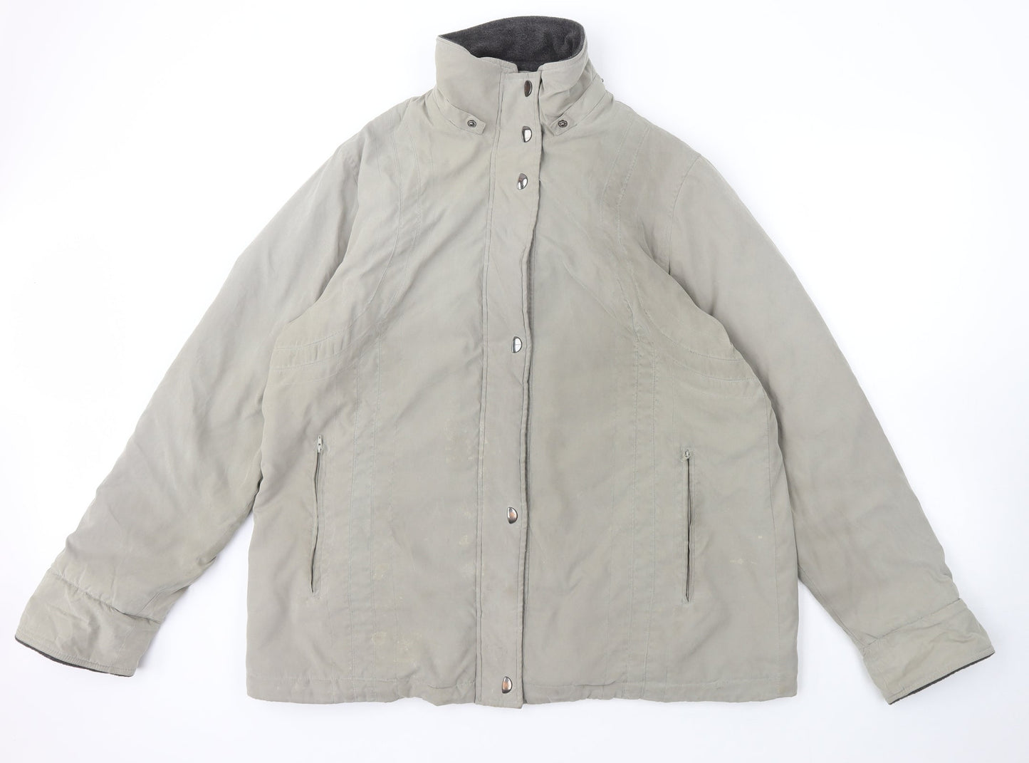 Papaya Womens Grey   Quilted Coat Size 18  Zip