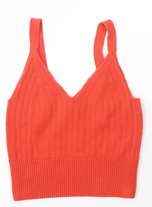 Womens UK Size 8 New Look Orange Pullover Jumper