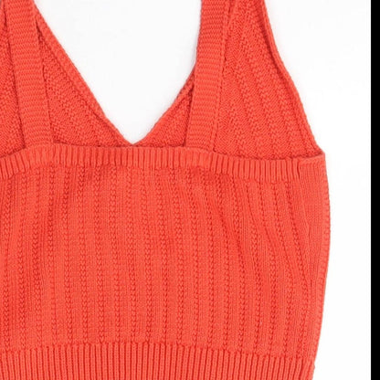 Womens UK Size 8 New Look Orange Pullover Jumper