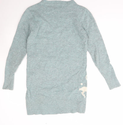 Womens UK Size S Yumi Blue Pullover Jumper