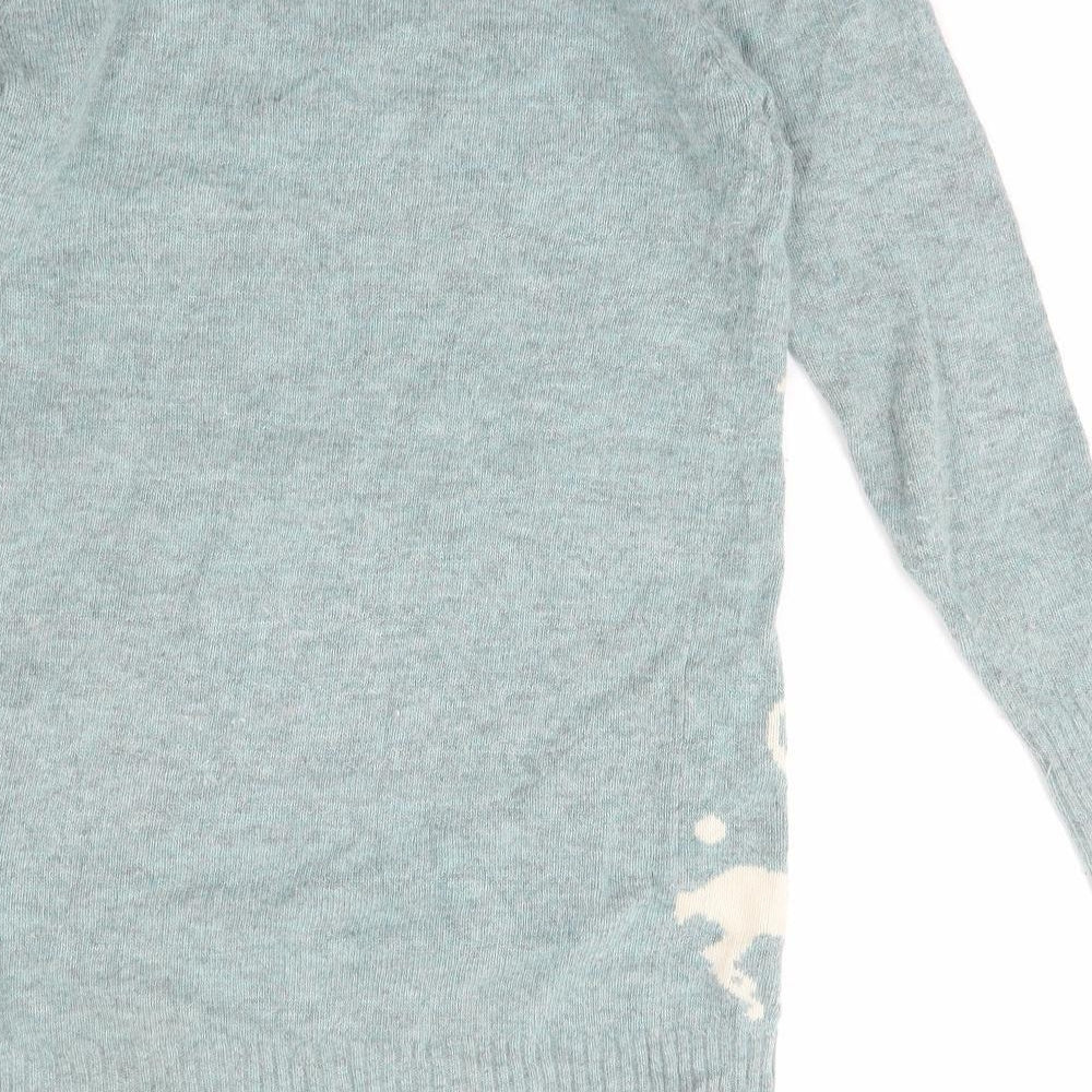 Womens UK Size S Yumi Blue Pullover Jumper