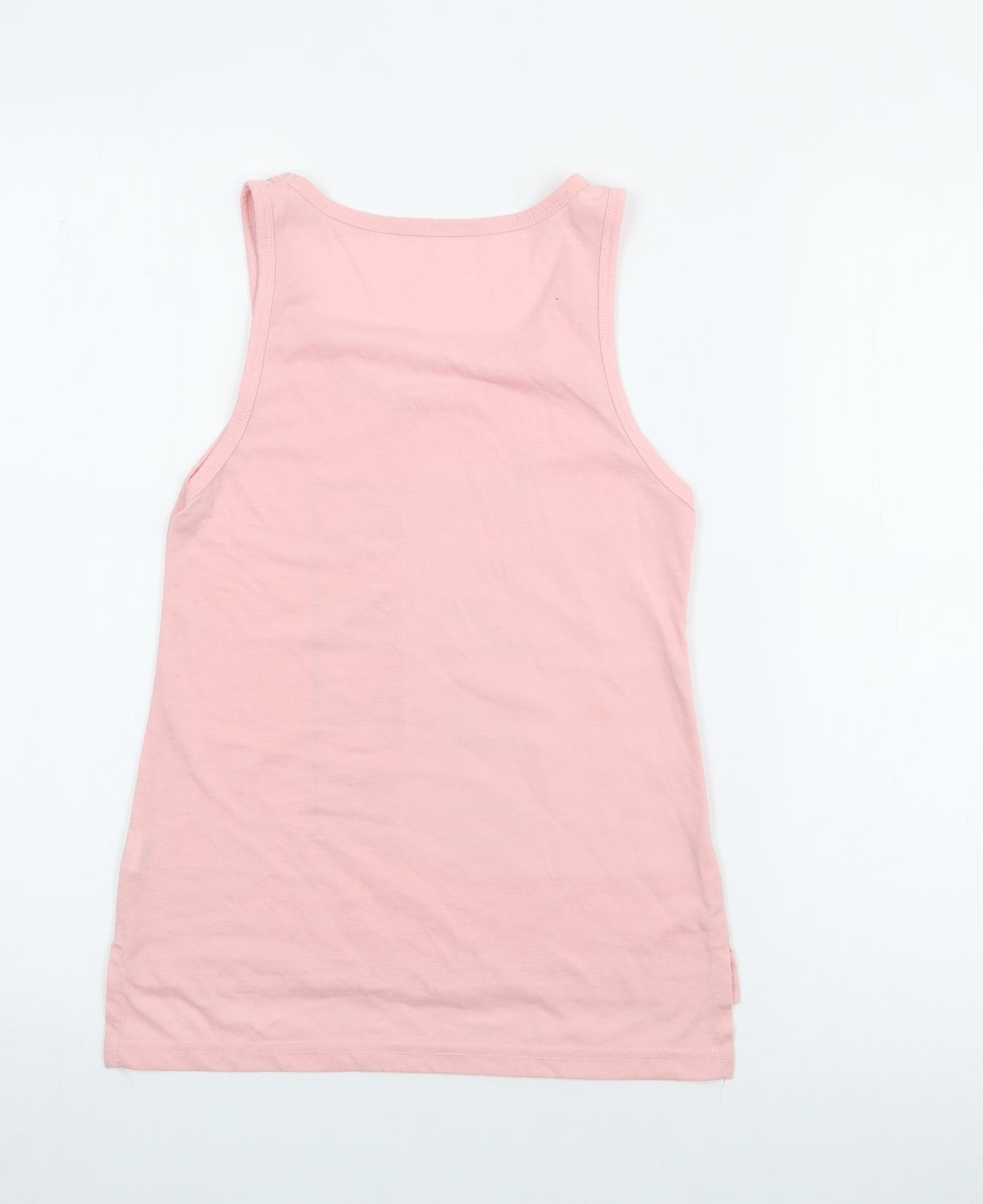 Active Girls Pink  Polyester Camisole Tank Size 9-10 Years Scoop Neck