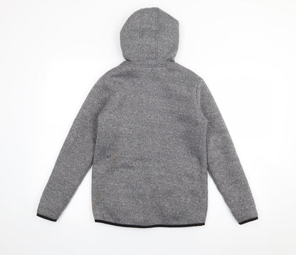 Dunnes Stores Boys Grey  Polyacrylate Fibre Full Zip Hoodie Size 9-10 Years  Zip