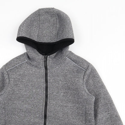 Dunnes Stores Boys Grey  Polyacrylate Fibre Full Zip Hoodie Size 9-10 Years  Zip