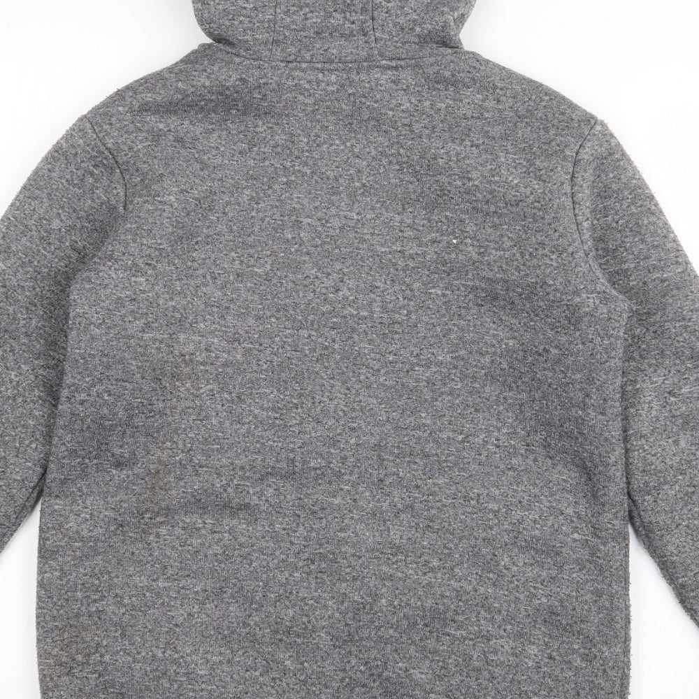 Dunnes Stores Boys Grey  Polyacrylate Fibre Full Zip Hoodie Size 9-10 Years  Zip