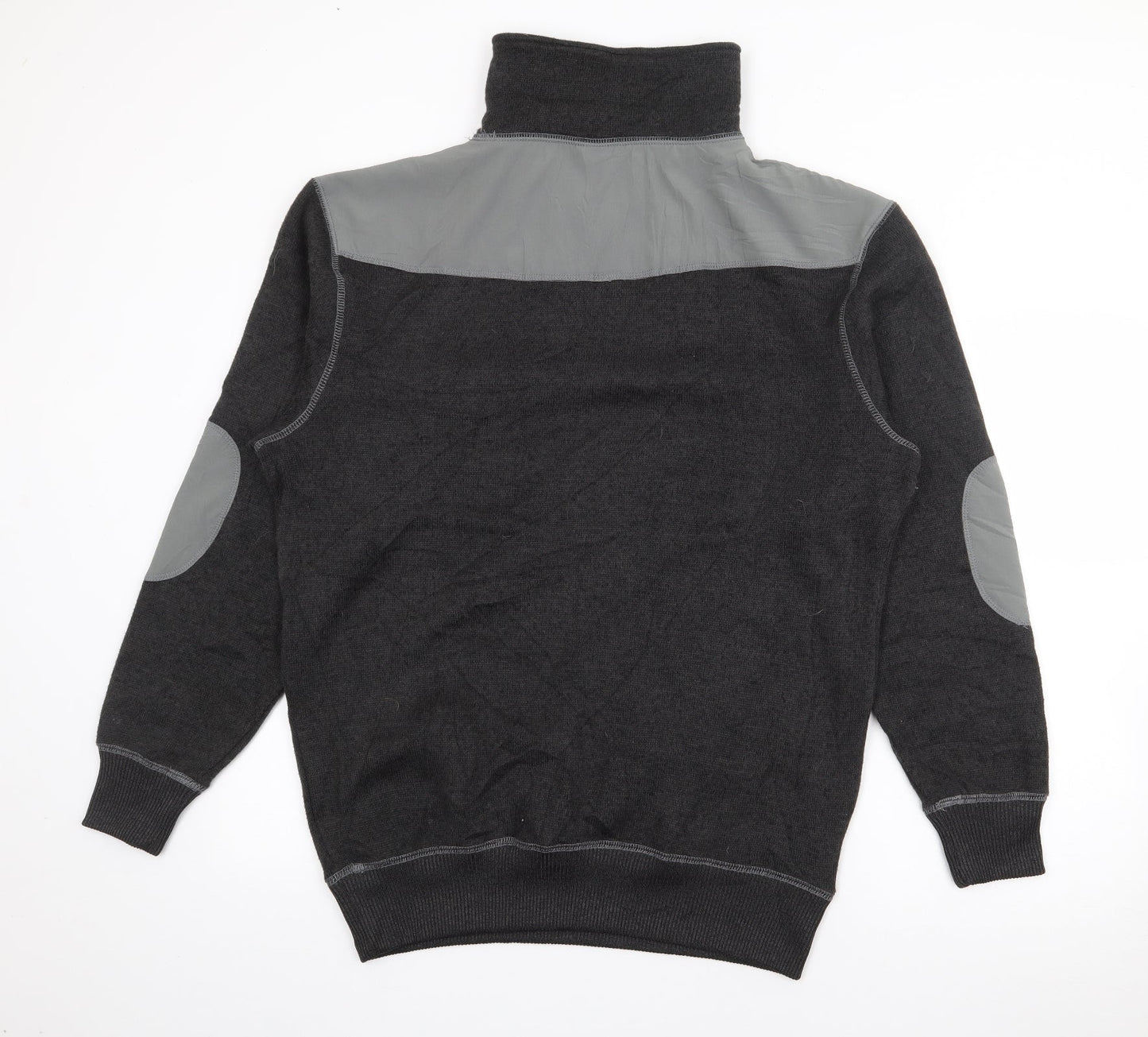 Renegade Club  Mens Grey High Neck  Polyester Pullover Jumper Size M