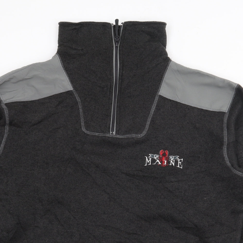Renegade Club  Mens Grey High Neck  Polyester Pullover Jumper Size M