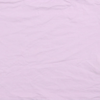 MNG Girls Purple  Cotton Basic T-Shirt Size 6 Years Crew Neck