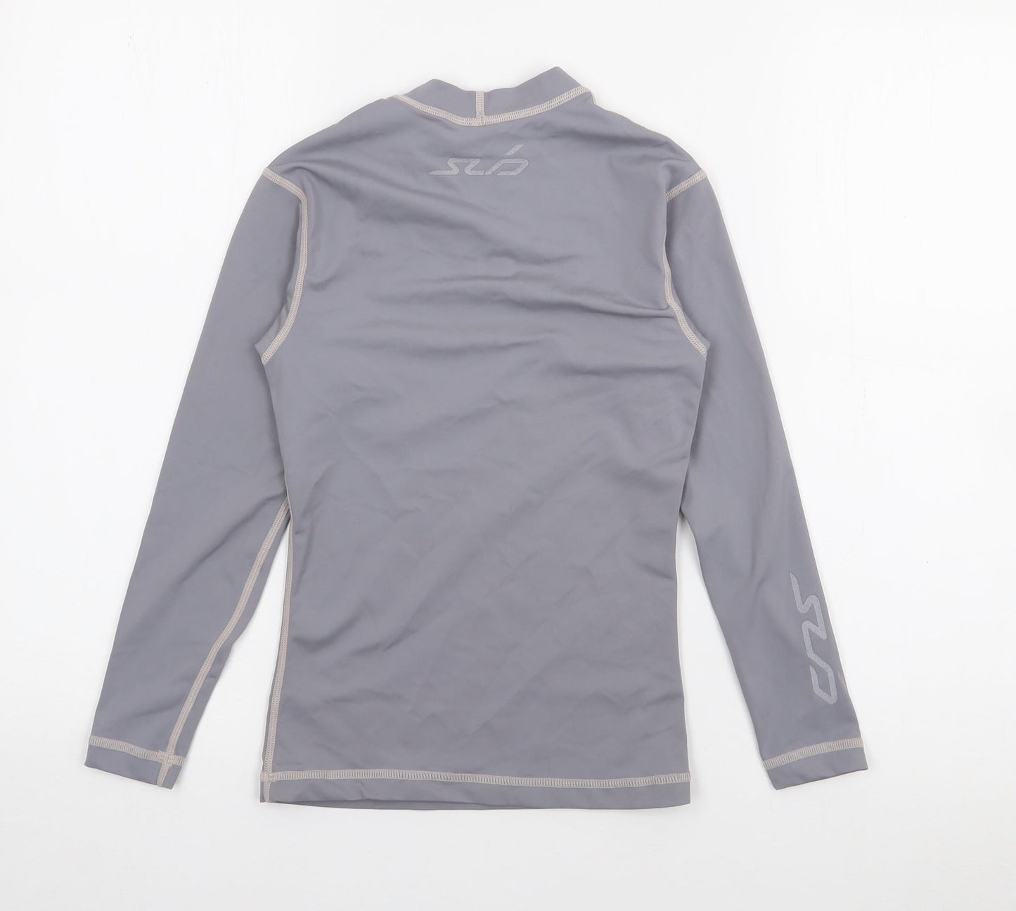 SUD Sports Boys Grey  Nylon Basic T-Shirt Size M High Neck