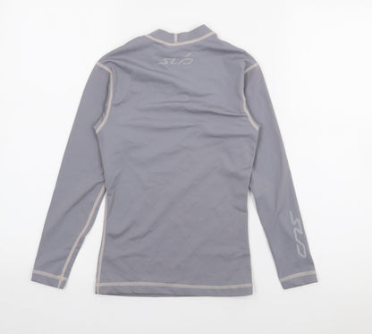 SUD Sports Boys Grey  Nylon Basic T-Shirt Size M High Neck
