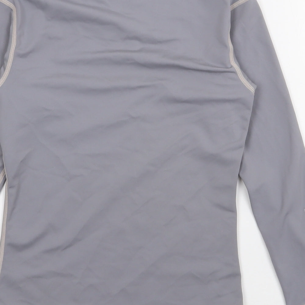 SUD Sports Boys Grey  Nylon Basic T-Shirt Size M High Neck