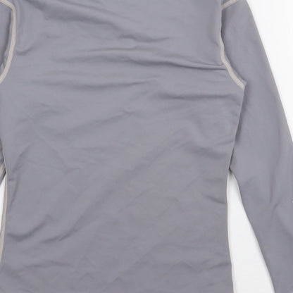 SUD Sports Boys Grey  Nylon Basic T-Shirt Size M High Neck