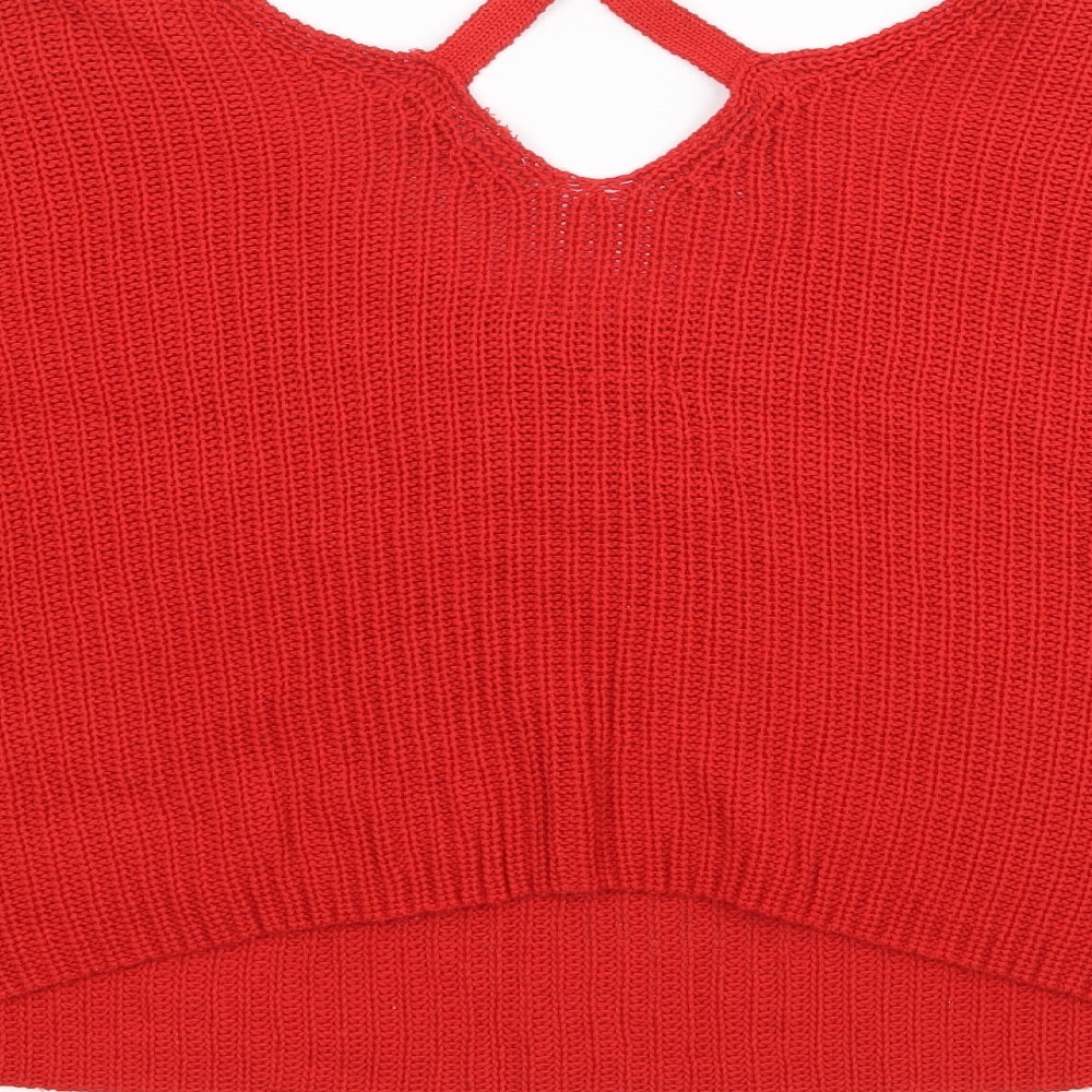 Womens UK Size S H&M Red Pullover Jumper