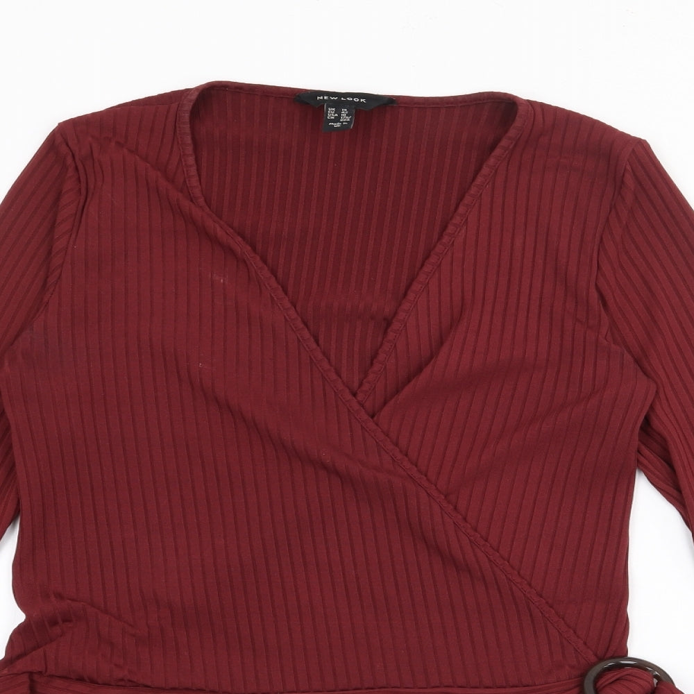 Womens UK Size 14 New Look Red Pullover Jumper