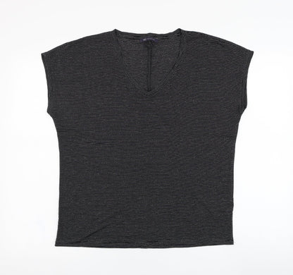 Womens UK Size 10 Marks and Spencer Black Basic T-Shirt