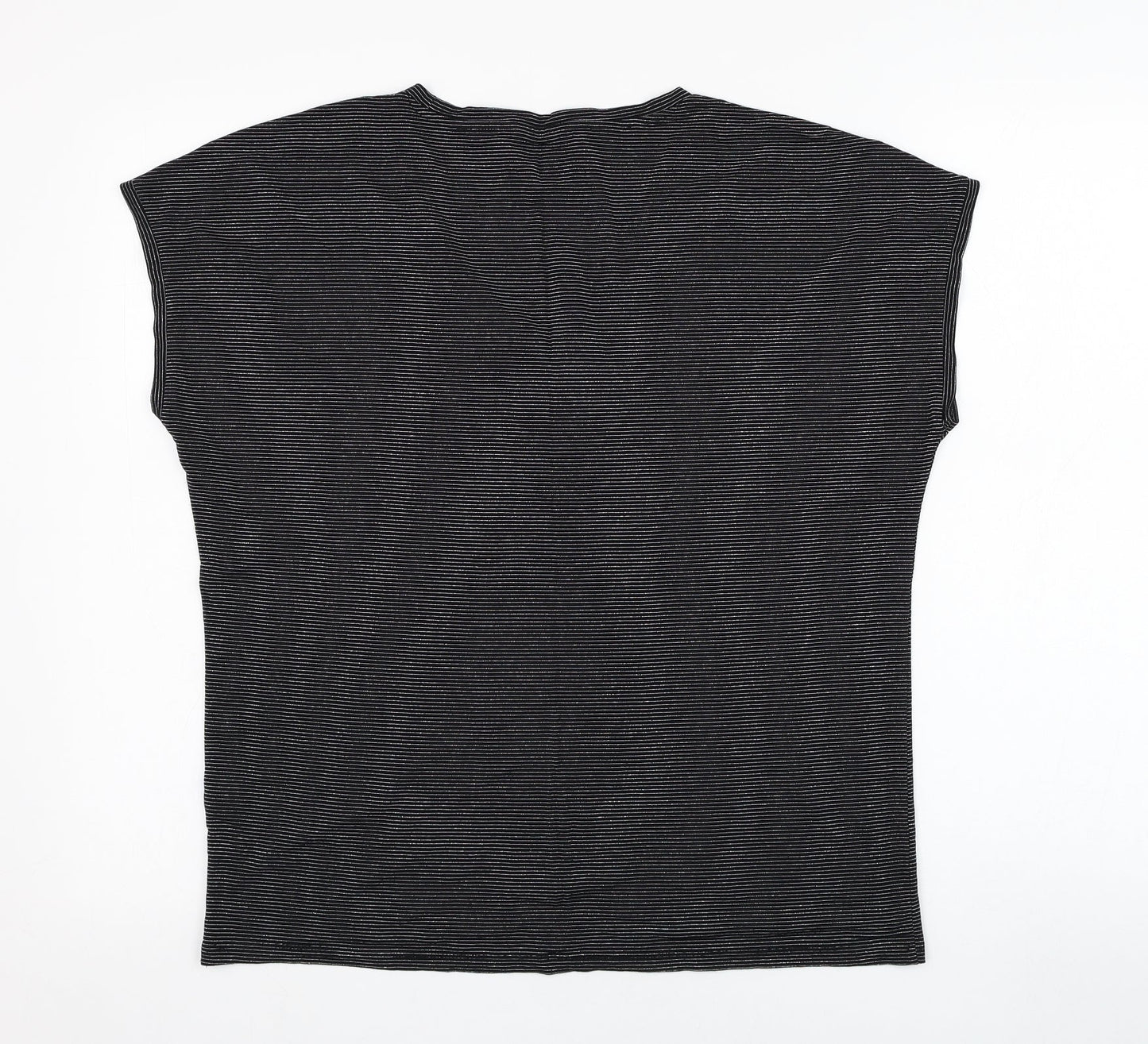 Womens UK Size 10 Marks and Spencer Black Basic T-Shirt