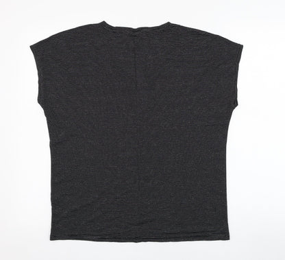 Womens UK Size 10 Marks and Spencer Black Basic T-Shirt