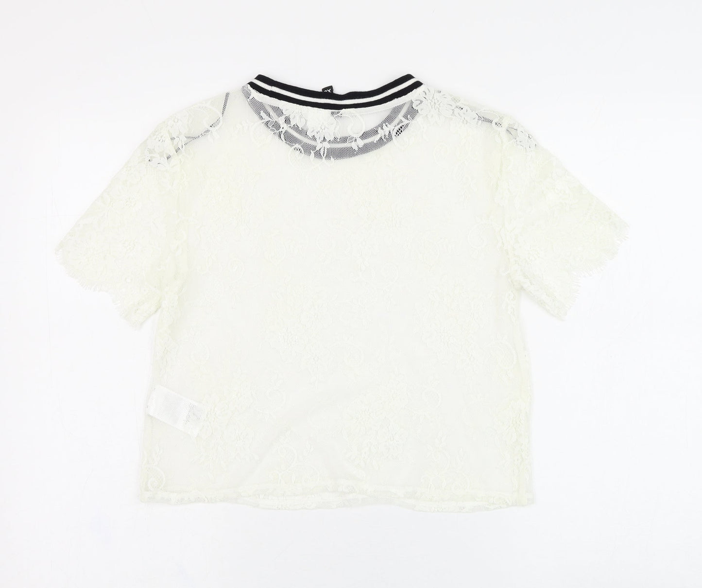 Womens UK Size XS H&M White Basic T-Shirt