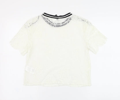 Womens UK Size XS H&M White Basic T-Shirt