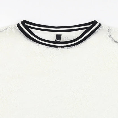 Womens UK Size XS H&M White Basic T-Shirt