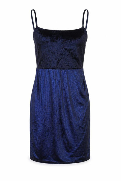 PRETTYLITTLETHING Womens Blue  Polyester Pencil Dress  Size 6  Square Neck Tie