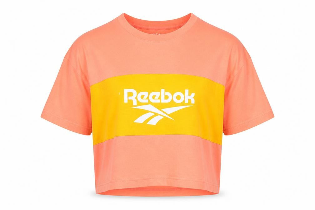 Womens UK Size 4 Reebok Pink Cropped T-Shirt