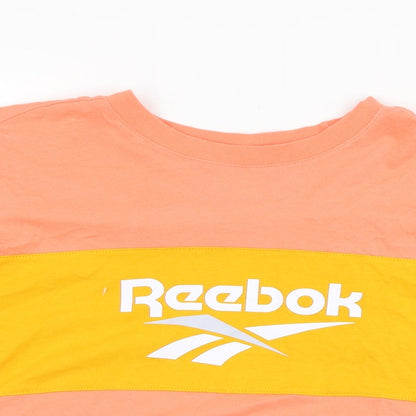 Womens UK Size 4 Reebok Pink Cropped T-Shirt