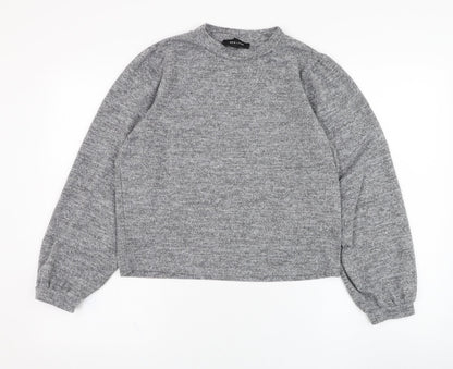 New Look Womens Grey Round Neck  Polyester Pullover Jumper Size L