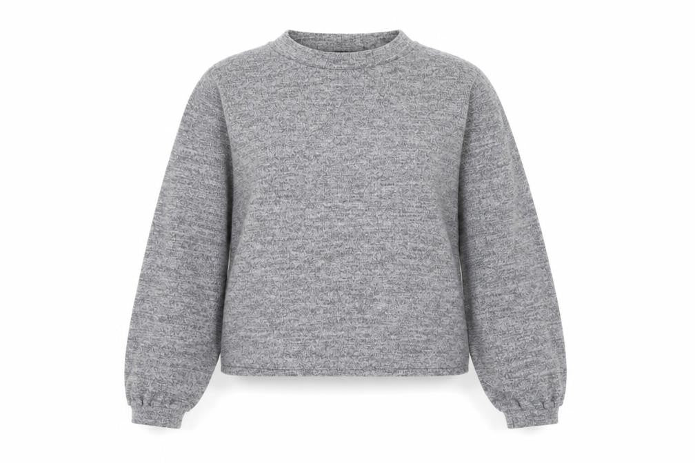 New Look Womens Grey Round Neck  Polyester Pullover Jumper Size L