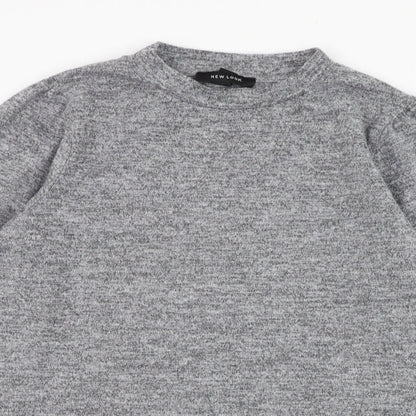 New Look Womens Grey Round Neck  Polyester Pullover Jumper Size L