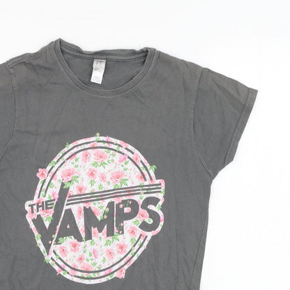 Womens UK Size S Gildan Grey Basic T-Shirt